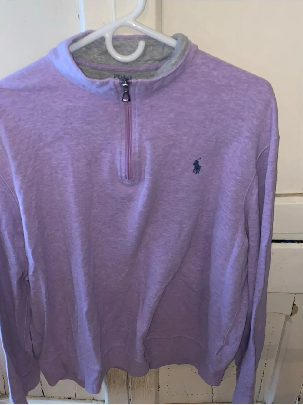 Polo by Ralph Lauren Heather Gray & Lavender Crewneck